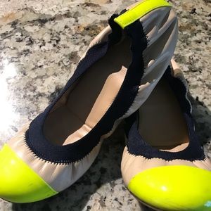 J. Crew Neon Beige ballerinas